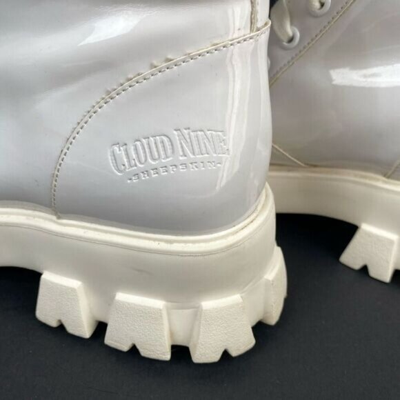 Women's brooke boot Cloud Nine with sheepskin in white size 8 style CNS 174 - Picture 4 of 15